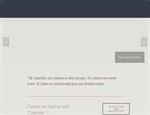Tablet Screenshot of capriolegoatcheese.com